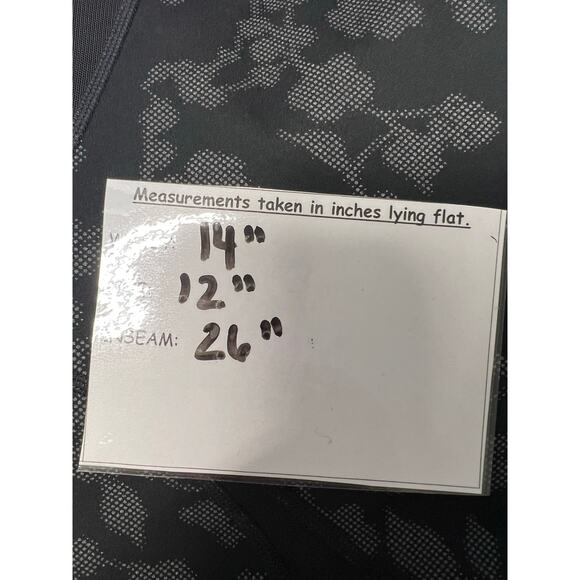 Athleta Moonlight Precision 7/8 Floral Print Mesh Leggings Black Gray Small - Picture 11 of 13